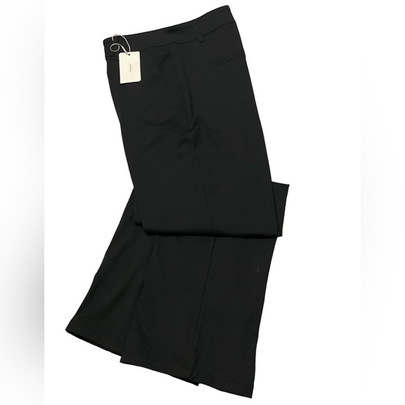 BAMANS Relaxed Fit Black Trousers Stretch Hi-Waist Straight Leg WomensXX-… - Picture 9 of 12